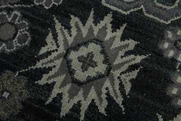 RASHMI LES-221-A Graphite/Ombre Blue - Rectangular handmade rug by Jaipur Rugs - view 3